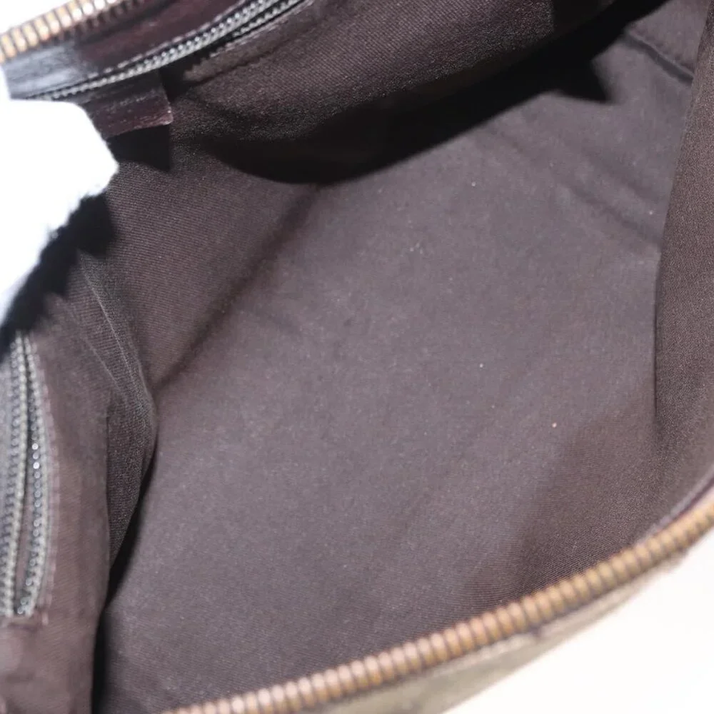 Authentic GUCCI GG Canvas Shoulder Bag Beige Silver 114273 - Picture 4 of 16